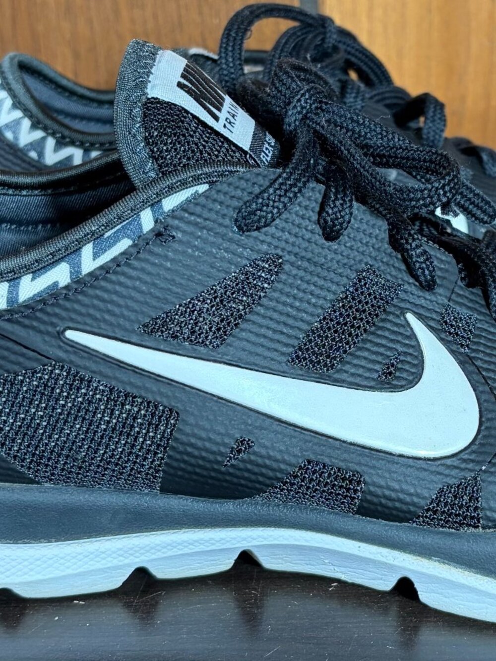 Nike Womens Flex Supreme TR3 Training Shoes Black/White Sz 8 Walking/Running/Gym